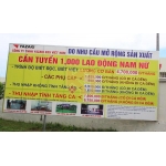 In bạt thông báo tuyển dụng 