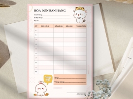 Mẫu hóa đơn bán lẻ dễ thương 
