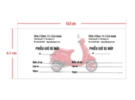 In Vé Giữ Xe Máy 2 liên 