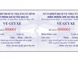 In Vé Giữ Xe Máy In Số Nhảy Giá Rẻ