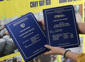 Đóng bìa nhũ mạ vàng tinh xảo cho luận văn, đồ án sinh viên chuẩn tốt nghiệp