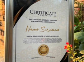 In bằng khen khung kính 