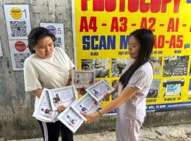 In giấy khen thưởng chèn hình tại Thủ Đức 