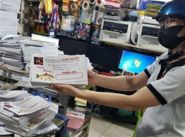 In giấy chúc mừng khen thưởng 