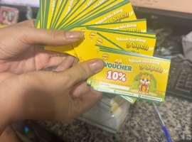 In thẻ giảm giảm giá đẹp chuẩn màu