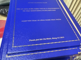 GIA CÔNG MẪU BÌA NHŨ MẠ VÀNG CHO LUẬN VĂN THẠC SĨ NGÀNH CÔNG NGHỆ THỰC PHẨM