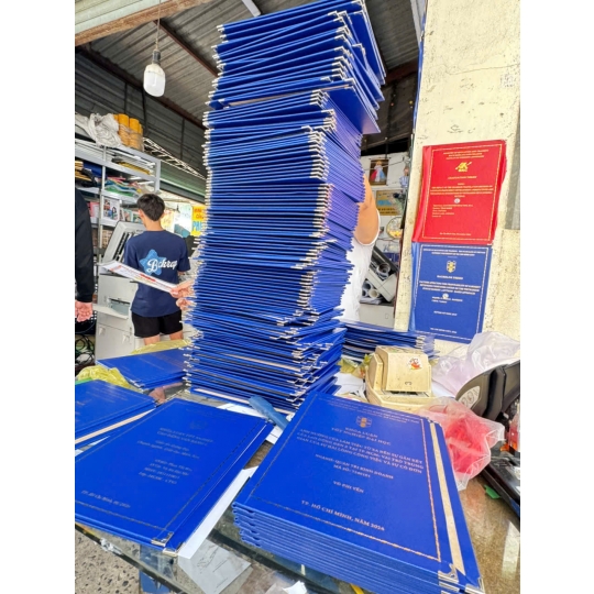 GIA CÔNG BÌA MẠ NHŨ VÀNG & KHÓA LUẬN