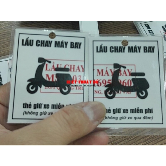 In Thẻ Giữ Xe Máy