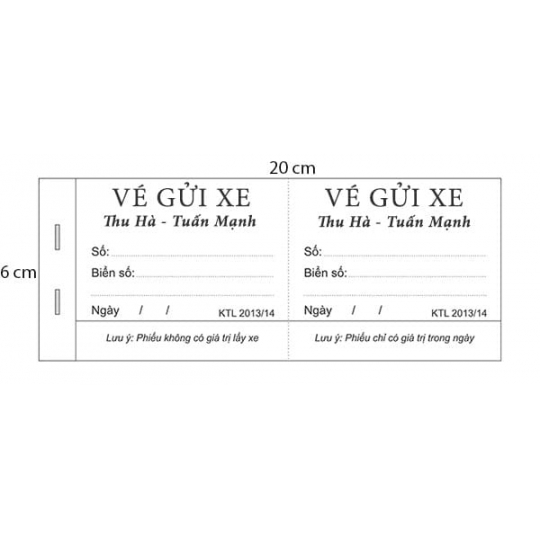 In Vé Giữ Xe Máy In Số Nhảy Giá Rẻ 