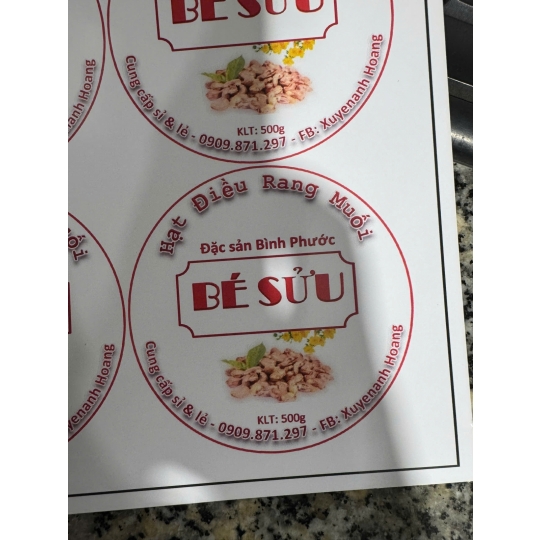 In bế tem nhãn thực phẩm 