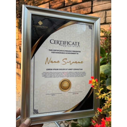 In bằng khen khung kính 