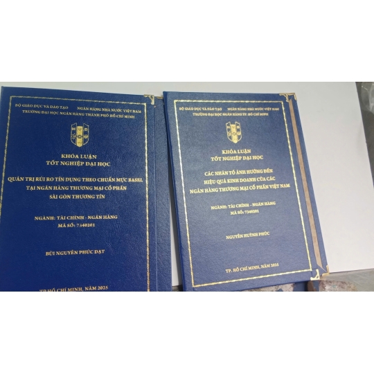 Bìa Mạ Nhũ Vàng Khóa Luận Tốt Nghiệp Đại Học