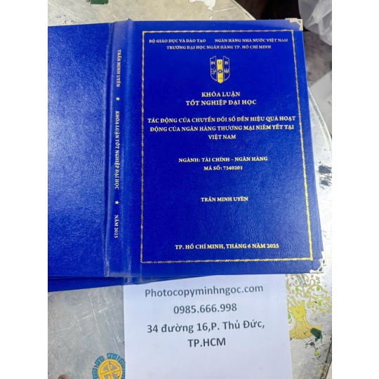 Chuyên Đóng Bìa Mạ Vàng Tại Thủ Đức - Học viện Công nghệ Bưu chính viễn thông-Cơ sở TPHCM